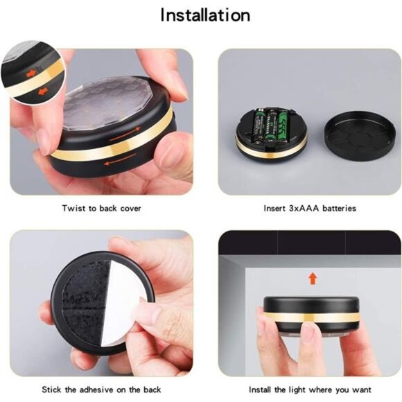 Under Counter Lights for Kitchen，Wireless LED Puck Lights with Remote Control - Picture 4 of 6